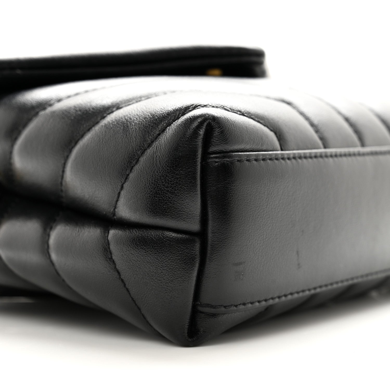 Saint Laurent SAINT LAURENT Calfskin Y Quilted Monogram Toy Loulou Crossbody Bag Black 10 of 13