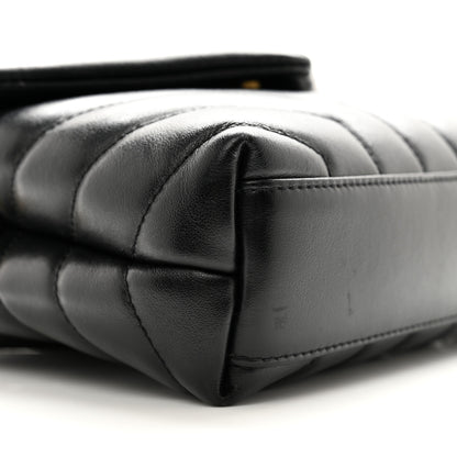 Saint Laurent SAINT LAURENT Calfskin Y Quilted Monogram Toy Loulou Crossbody Bag Black 10 of 13