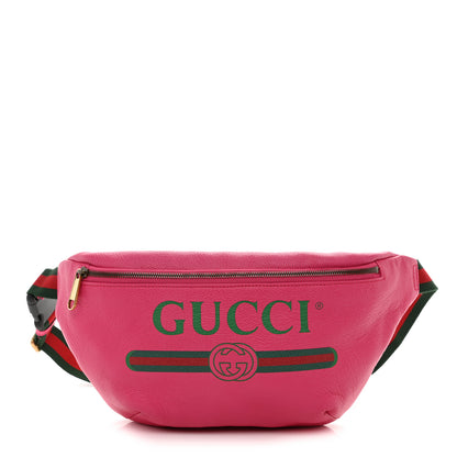 Gucci Grained Calfskin Logo Belt Bag Pink 1 of 8