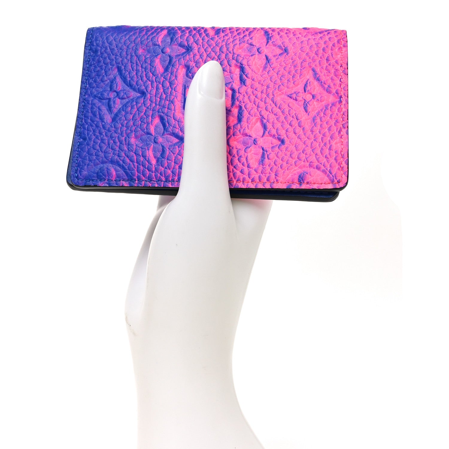 Louis Vuitton Taurillon Illusion Pocket Organizer Bleu Rose 2 of 7