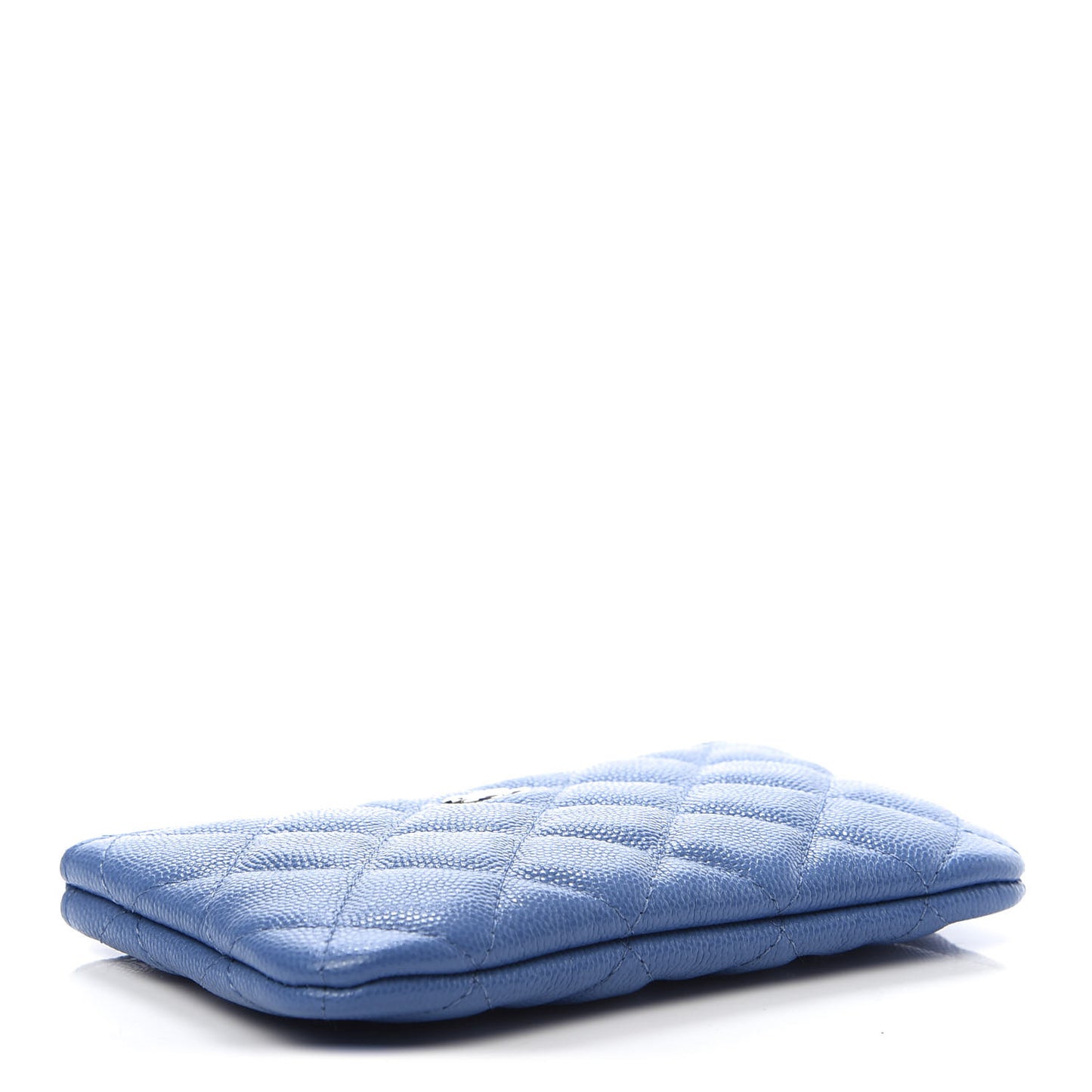 Caviar Quilted Small Cosmetic Case Blue