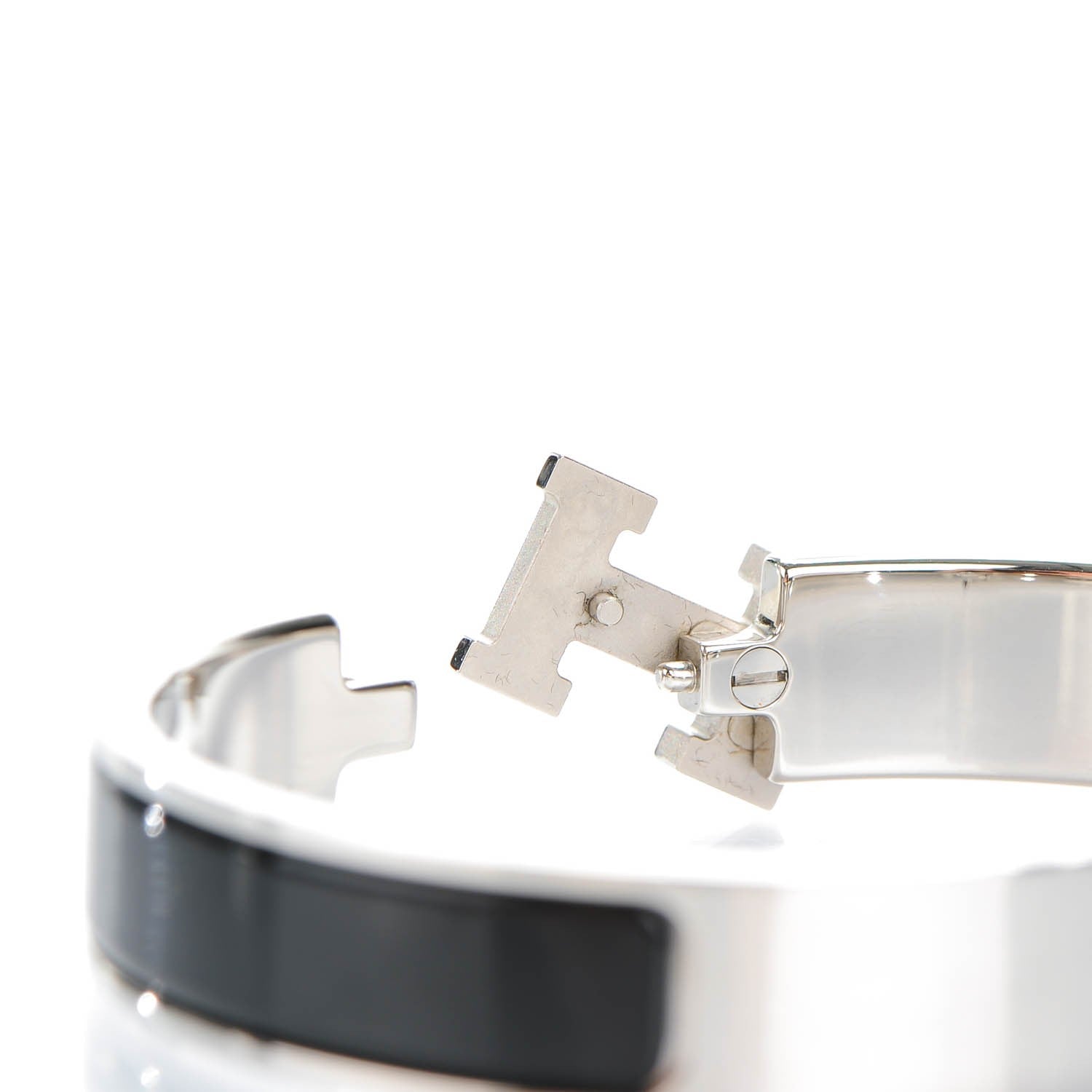 Hermes Enamel Narrow Clic Clac H Bracelet GM Black 5 of 6