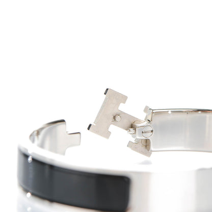 Hermes Enamel Narrow Clic Clac H Bracelet GM Black 5 of 6