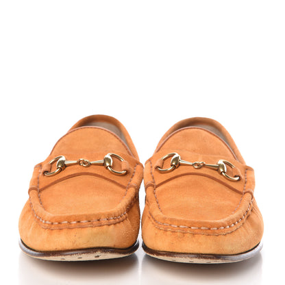 Gucci Suede Womens 1953 Horsebit Loafers 38 Yellow 2 of 9