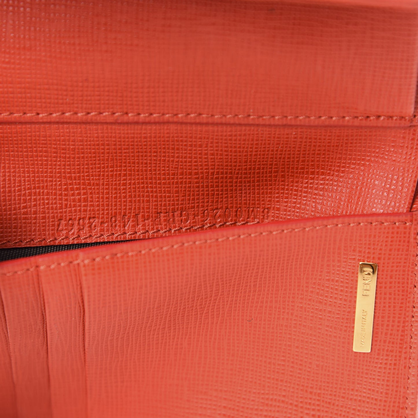 Zucca Spalmati Vitello Elite Tri-Fold Wallet Tobacco Papavero