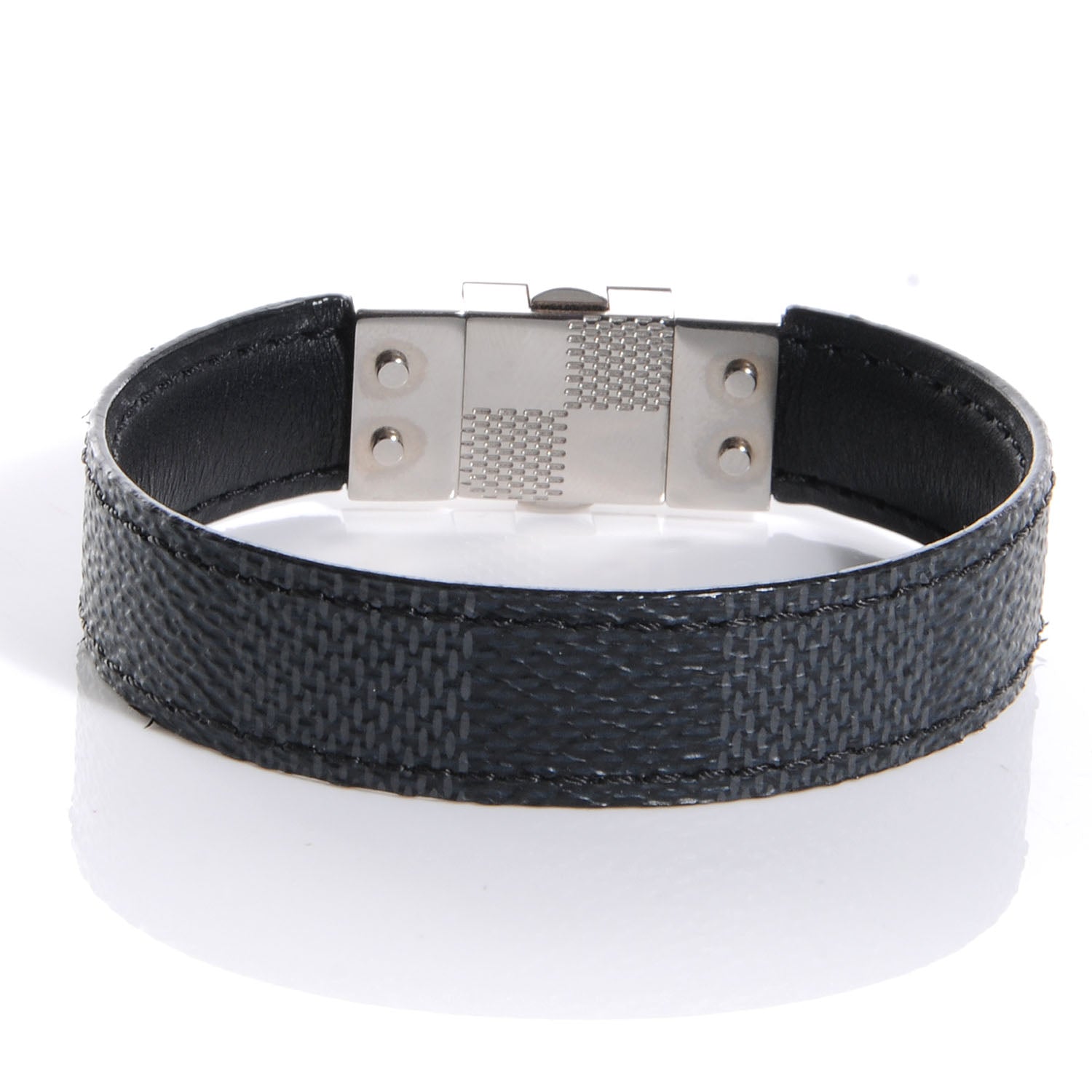 Louis Vuitton Damier Graphite Check It Reversible Bracelet 4 of 4