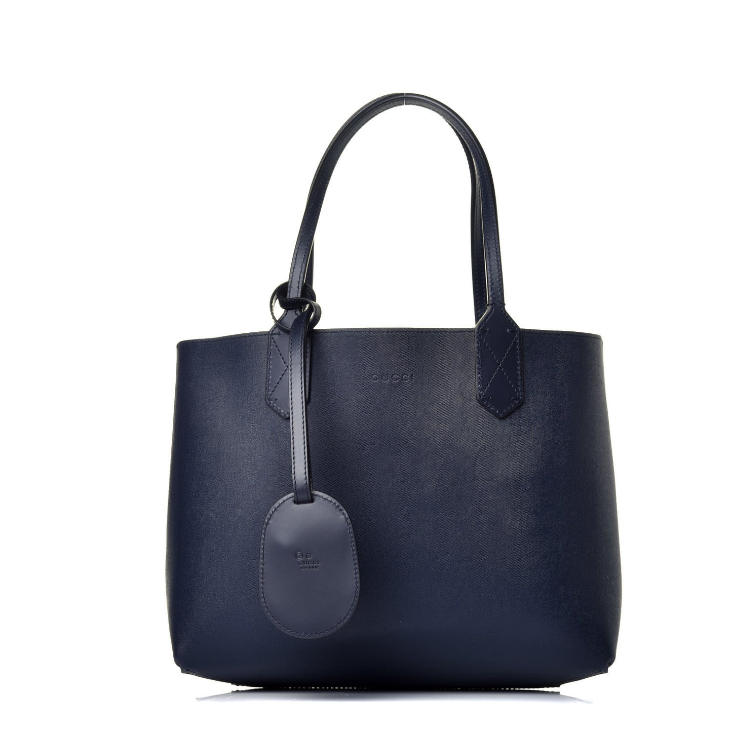 GG Supreme Monogram Blooms Small Reversible Tote Beige Blue Navy