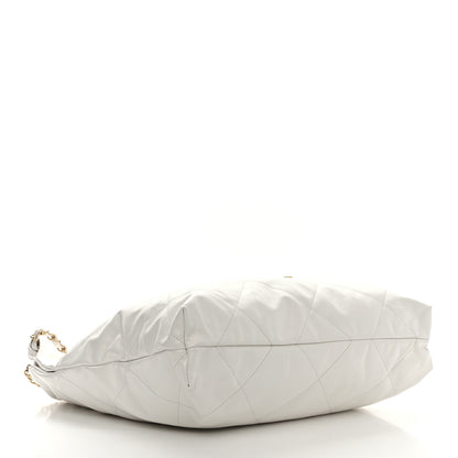 Chanel Shiny Calfskin Quilted Small Chanel 22 White 5 of 11