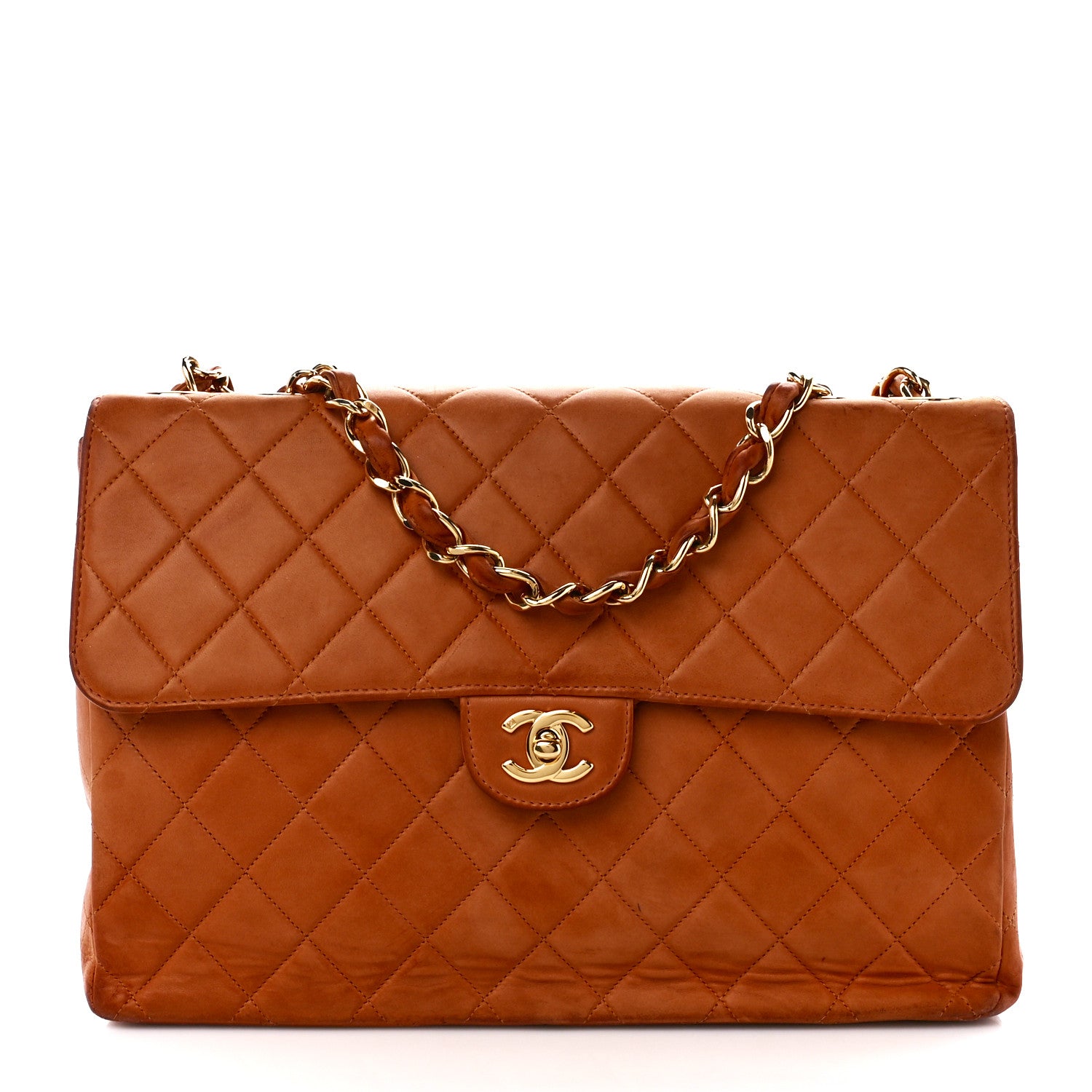 Chanel Lambskin Quilted Jumbo Single Flap Beige 1 of 11