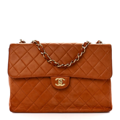 Chanel Lambskin Quilted Jumbo Single Flap Beige 1 of 11
