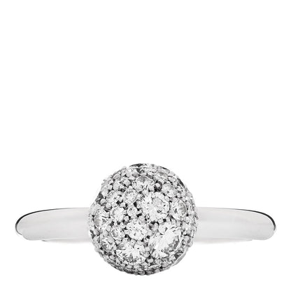 Tiffany 18K White Gold Diamond 8mm HardWear Ball Ring 55 7.25 1 of 6