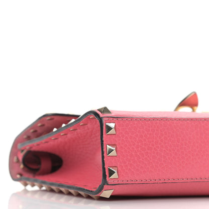 Valentino Garavani Pebbled Calfskin Medium Rockstud Flip Lock Crossbody Bag Shadow Pink 11 of 12