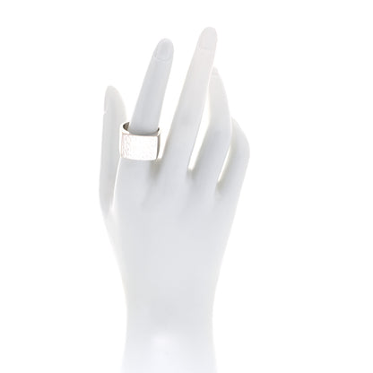 Gucci Sterling Silver Hammered Signet Ring 59 8.75 2 of 5