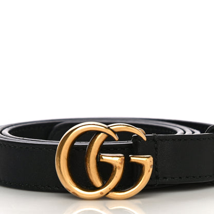 Gucci Calfskin Double G 20mm Belt 80 32 Black 3 of 11