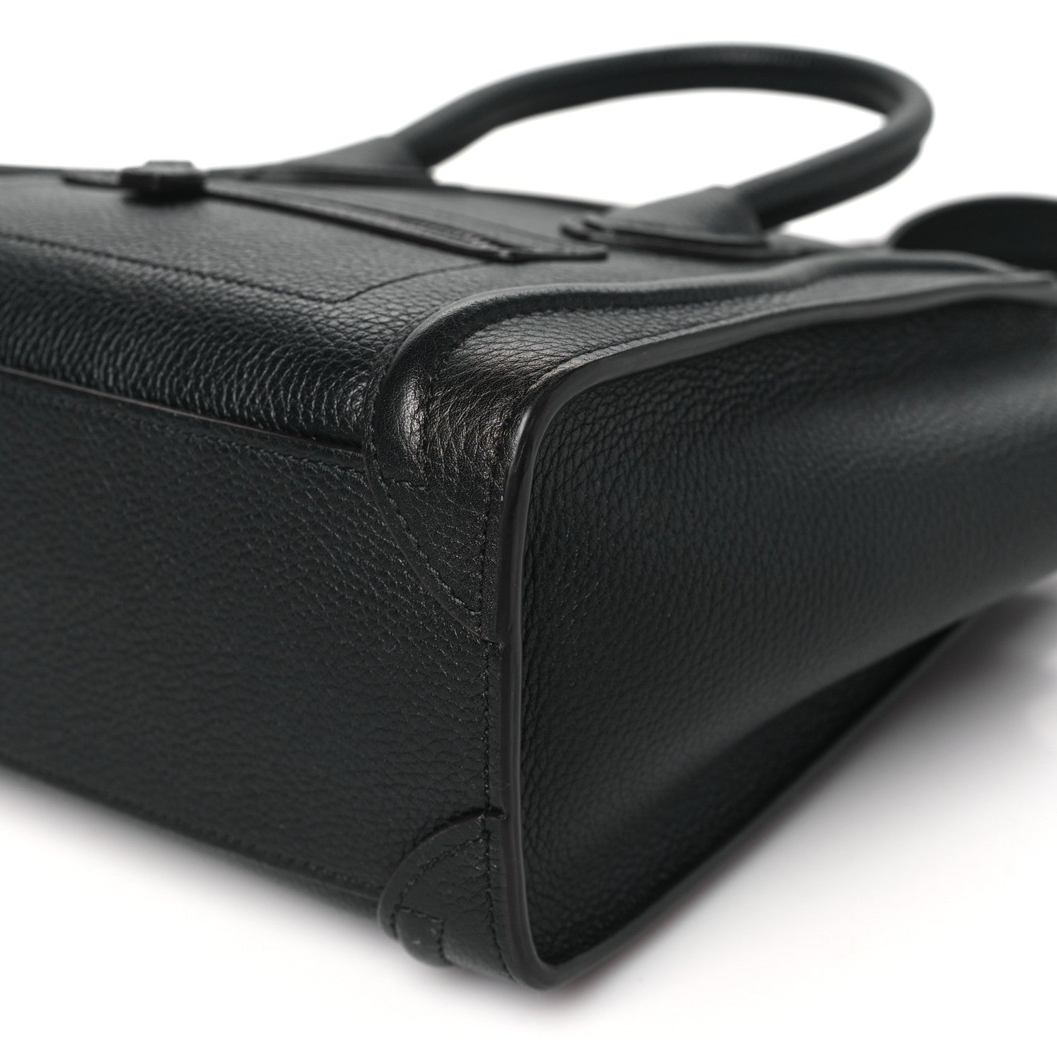 Celine Drummed Calfskin Nano Luggage Black 10 of 10