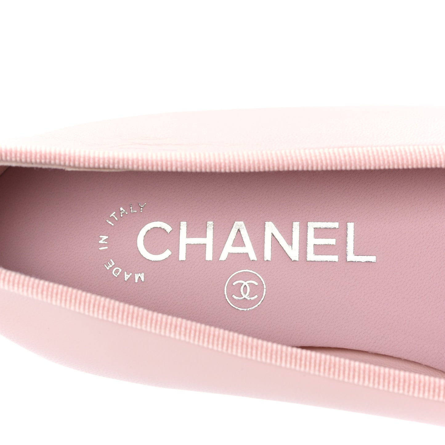 Lambskin Cap Toe CC Ballerina Flats 36.5 Light Pink Dark Pink