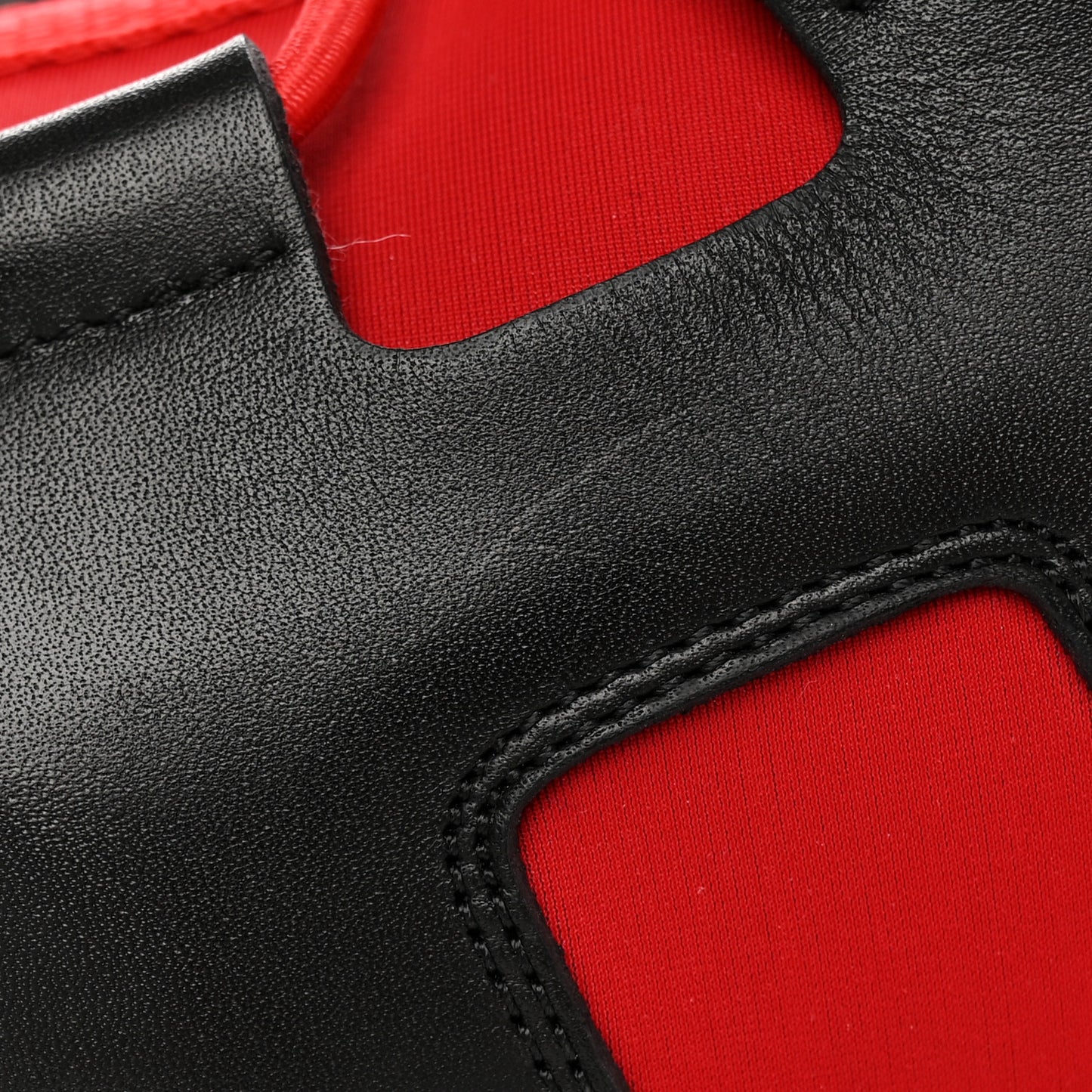 Technical Canvas Calfskin Goatskin Womens Player Sneakers 39 Rouge Black
