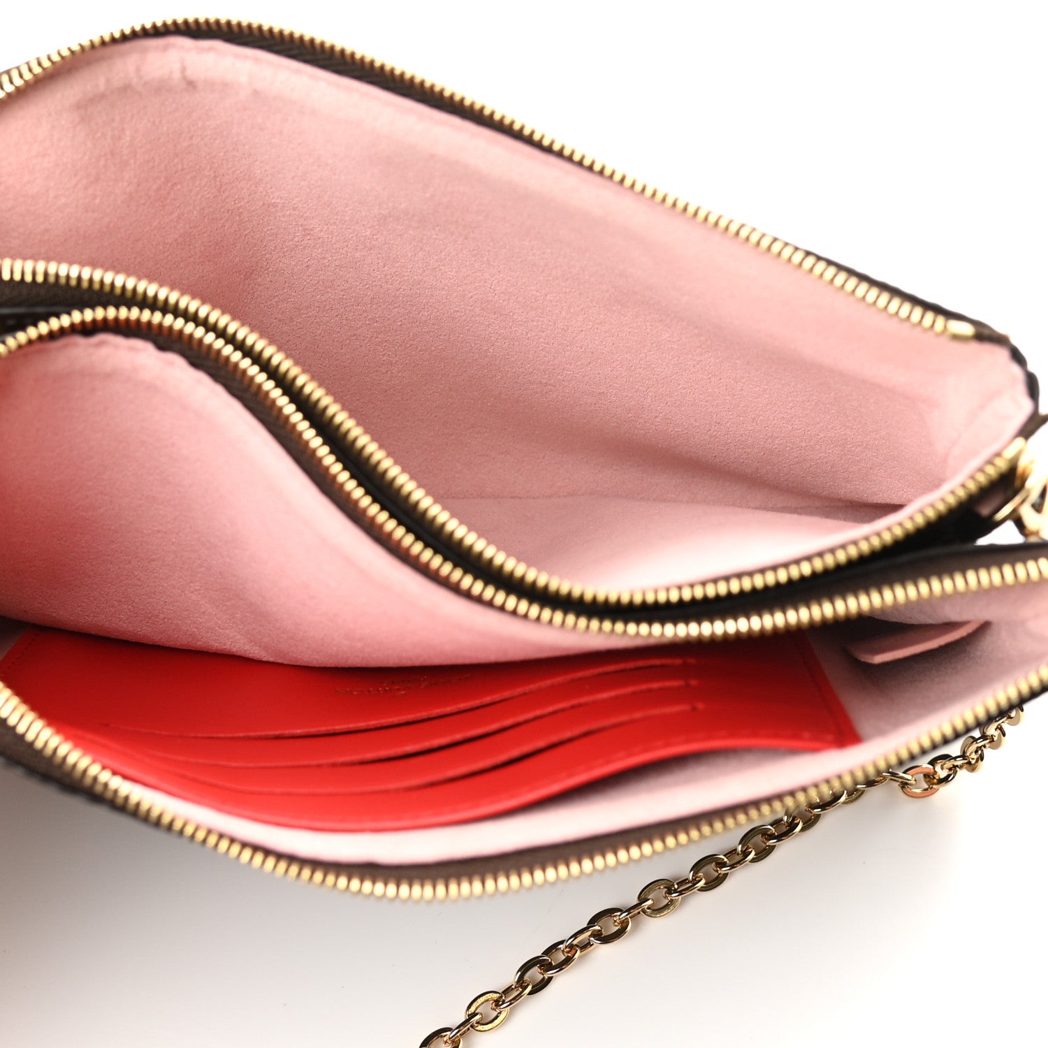 Louis Vuitton Monogram Blooming Flowers Double Zip Pochette 5 of 12