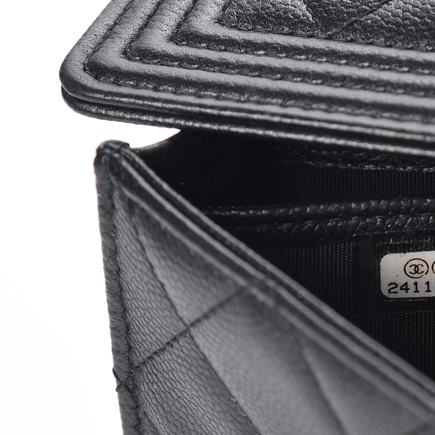 Caviar Quilted Boy Flap Wallet So Black