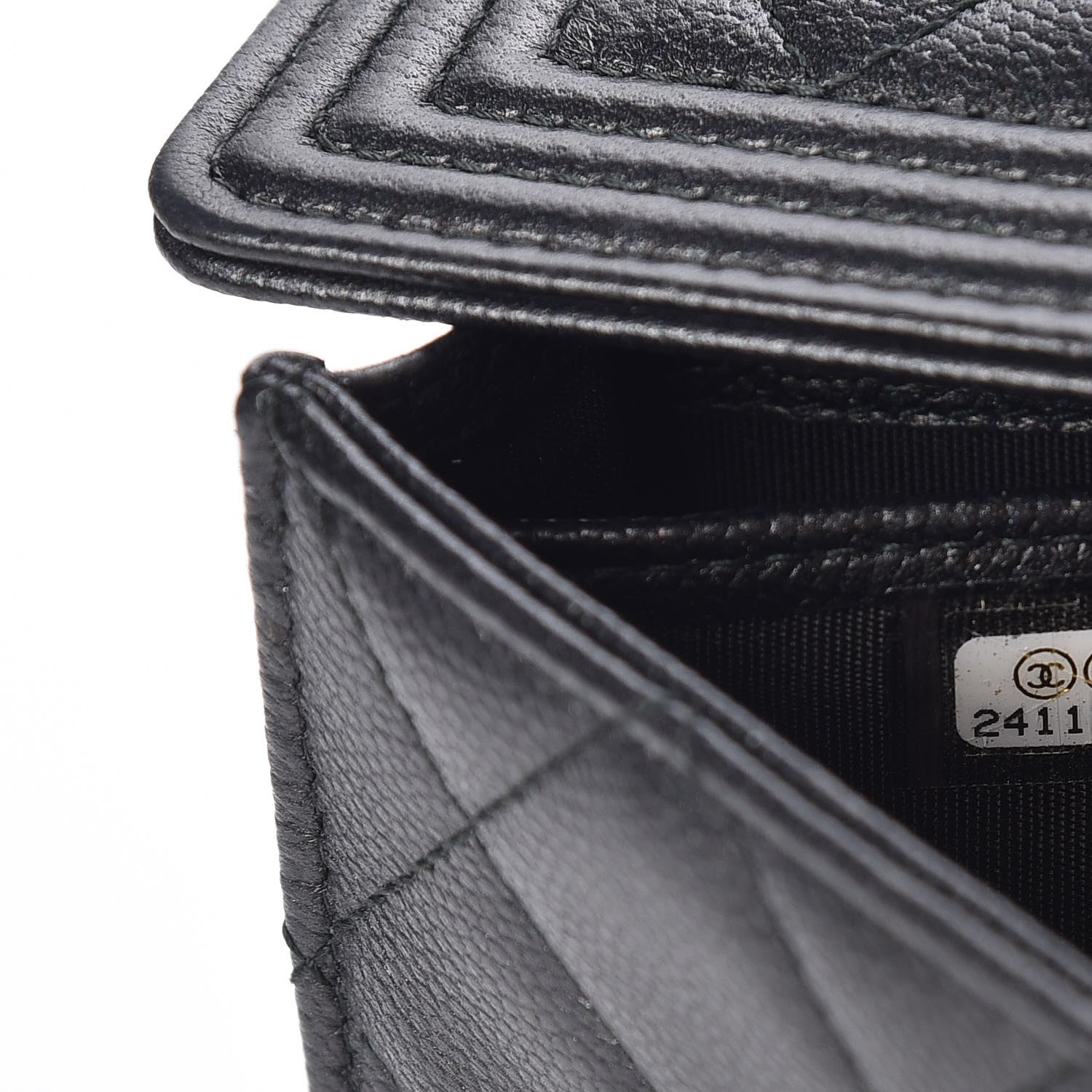 Chanel Caviar Quilted Boy Flap Wallet So Black 8 of 11