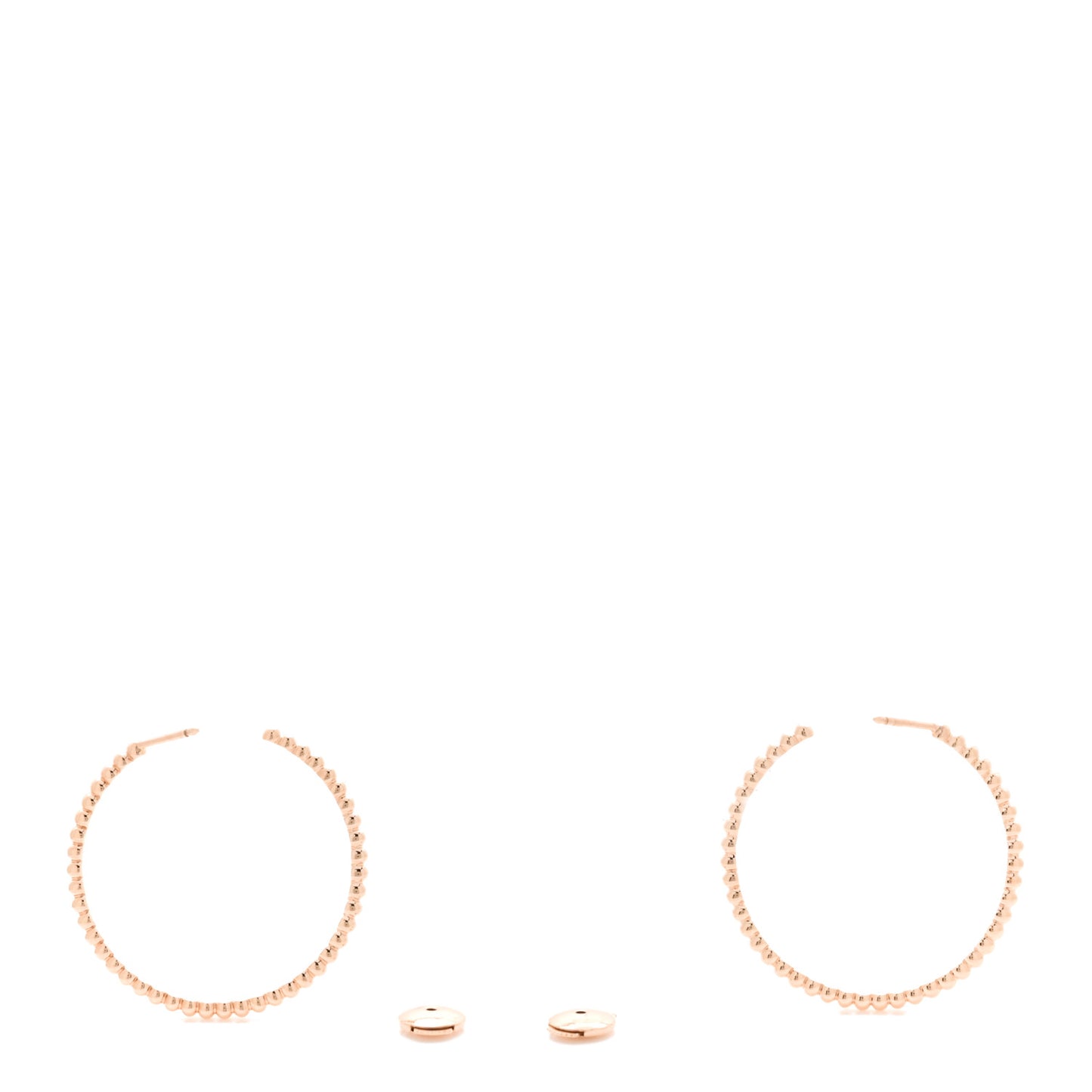 18K Rose Gold Small Perlee Hoop Earrings