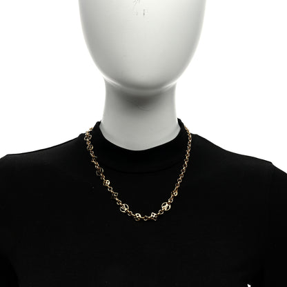 Louis Vuitton Metal Crazy in Lock Necklace Gold 3 of 4