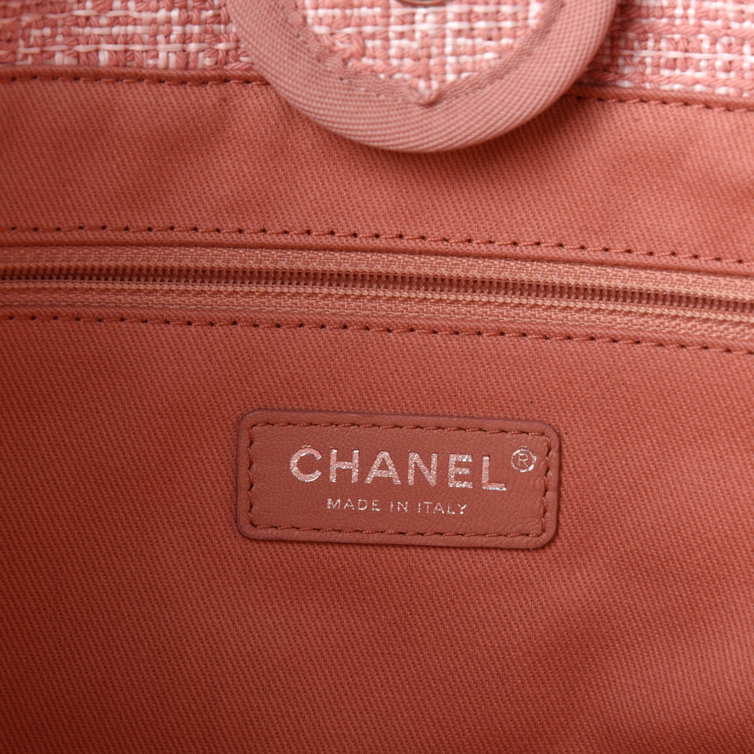 Chanel Canvas Small Deauville Tote Pink 8 of 10