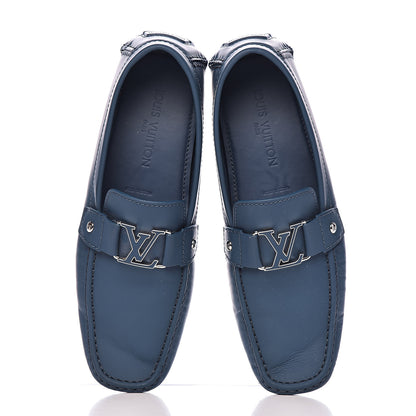 Louis Vuitton Calfskin Mens Monte Carlo Car Shoe Moccasin Loafers 9.5 Blue 13 of 14