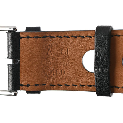 Hermes Gala Calfskin 42mm Apple Watch Single Tour Rallye Band Black 4 of 5