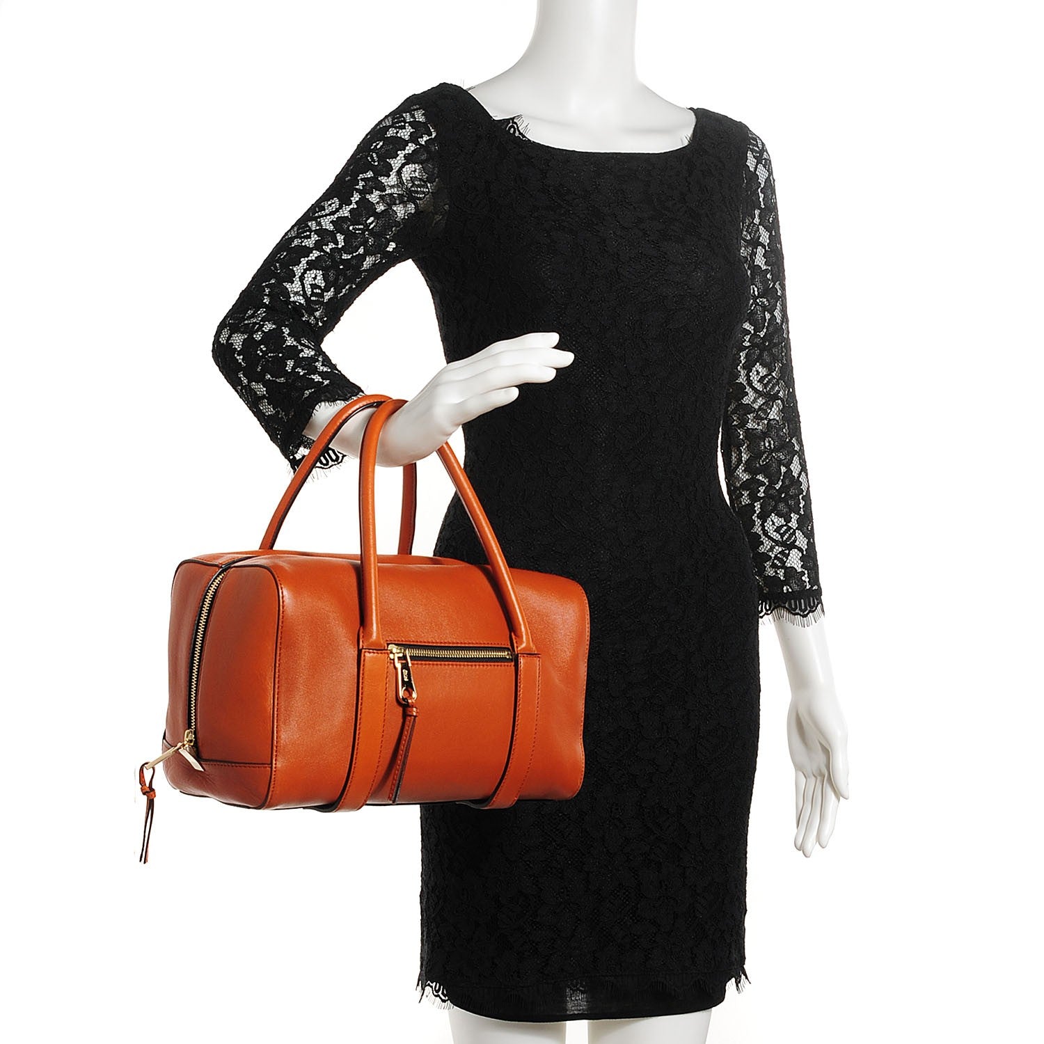 Chloe Leather Madeleine Satchel Brown 2 of 8