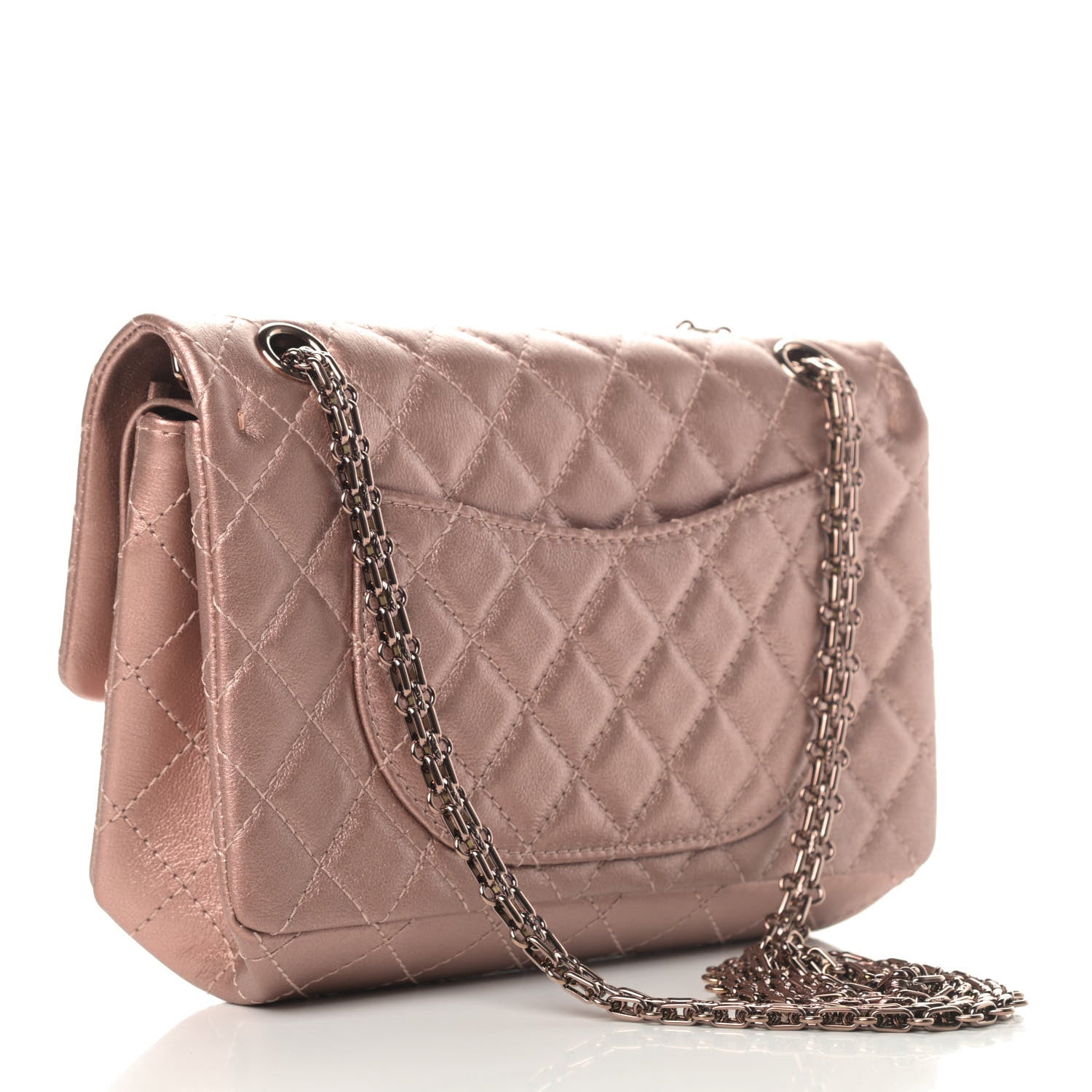 Chanel Metallic Grained Calfskin Quilted 2.55 Reissue 225 Flap Copper Pink 2 of 5