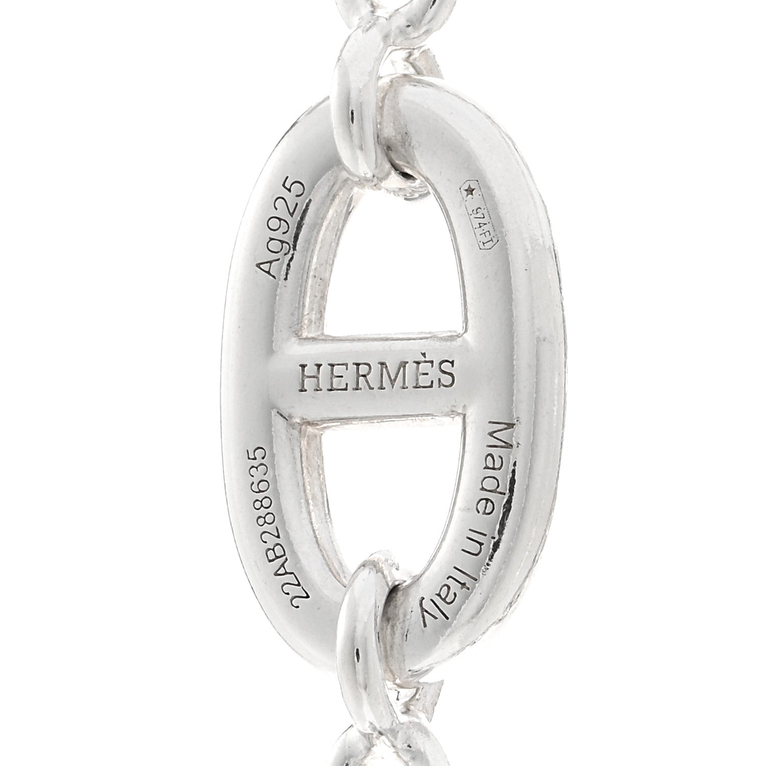 Hermes Sterling Silver Farandole Necklace 160 4 of 4