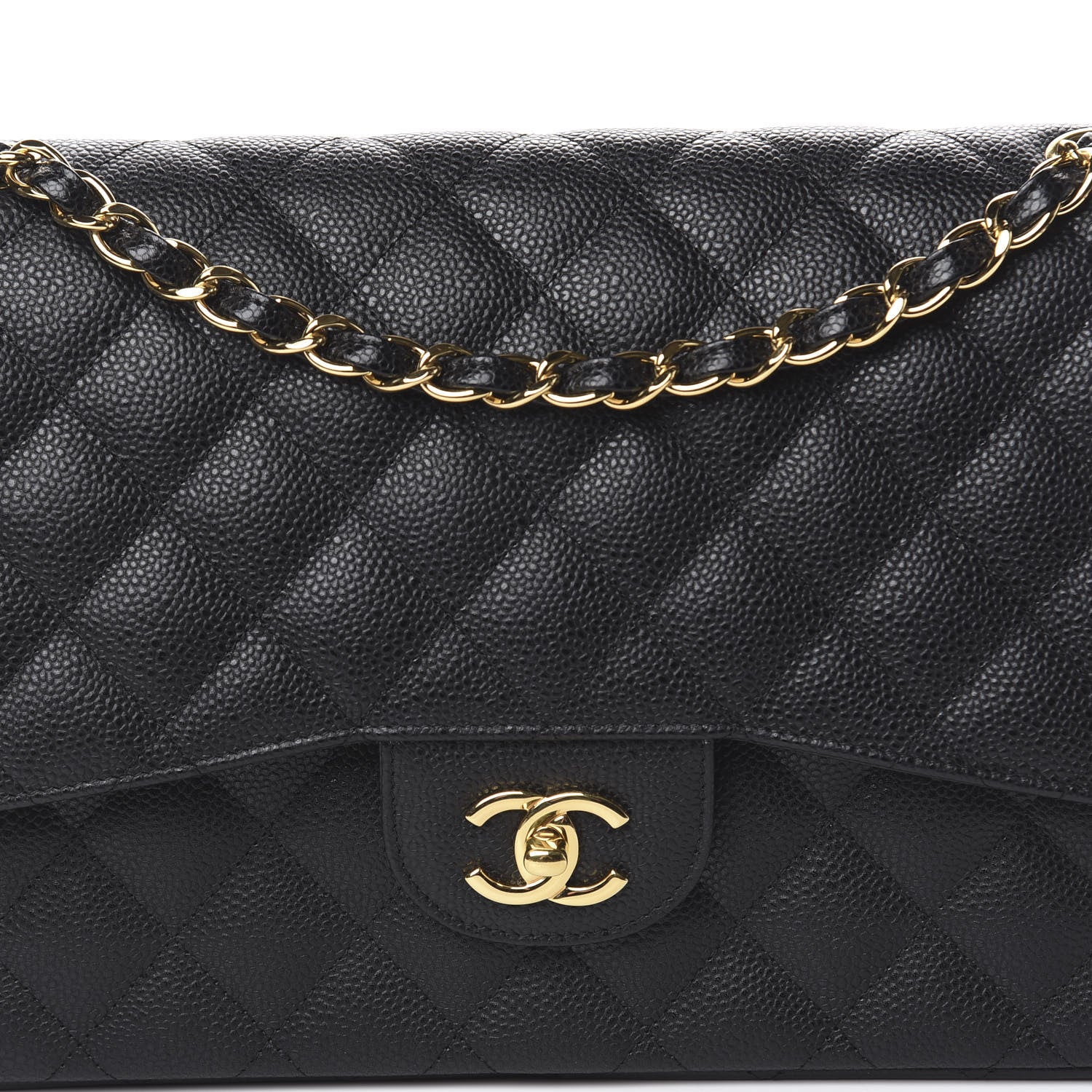 Chanel Caviar Quilted Jumbo Double Flap Black 9 of 9