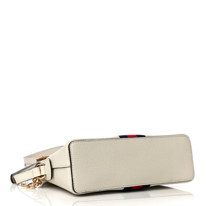 Gucci Textured Dollar Calfskin Web Small Ophidia Dome Shoulder Bag Mystic White 4 of 11