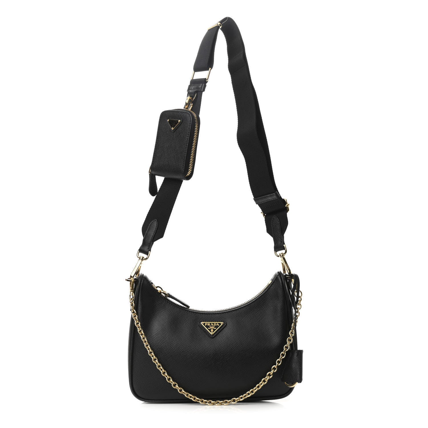 Prada Saffiano Lux Re-Edition 2005 Shoulder Bag Black 1 of 10