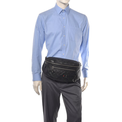 Gucci Guccissima Web Belt Bag Black 2 of 12