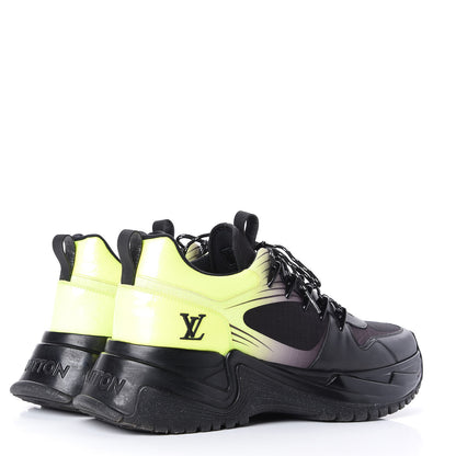 Louis Vuitton Calfskin Run Away Pulse Sneakers 7 Black Yellow 4 of 11