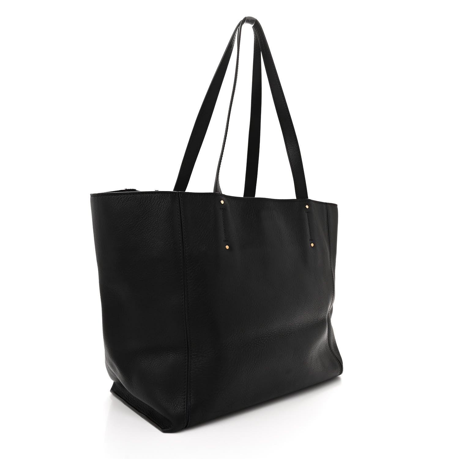 Chloe Smooth Calfskin Medium Milo Shopping Tote Black 3 of 13