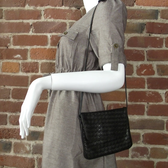 Vintage Woven Clutch Bag Nero