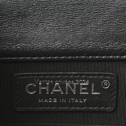 Chanel Calfskin Quilted North South Boy Flap Black 6 of 10