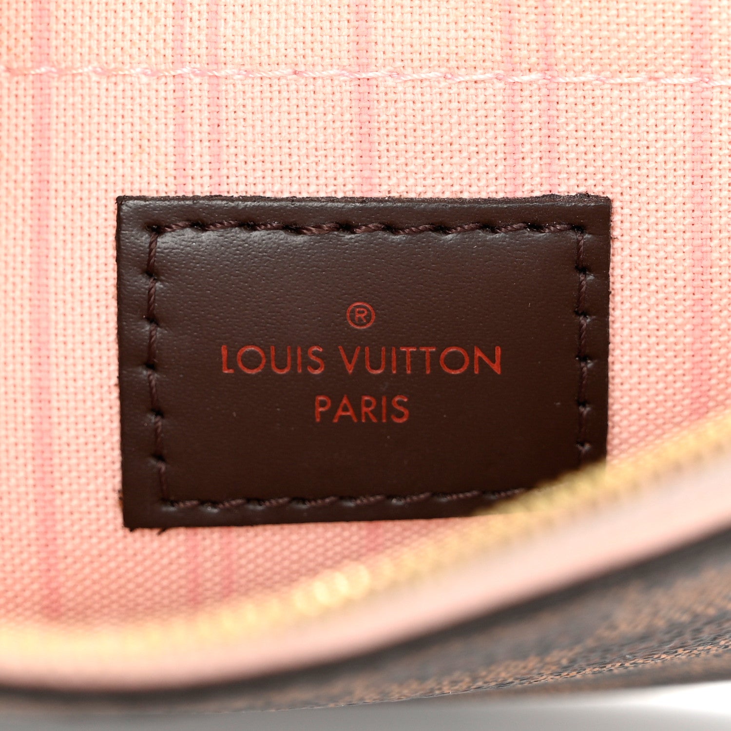 Louis Vuitton Damier Ebene Neverfull MM GM Pochette Rose Ballerine 6 of 8