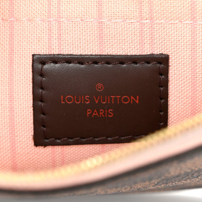 Louis Vuitton Damier Ebene Neverfull MM GM Pochette Rose Ballerine 6 of 8