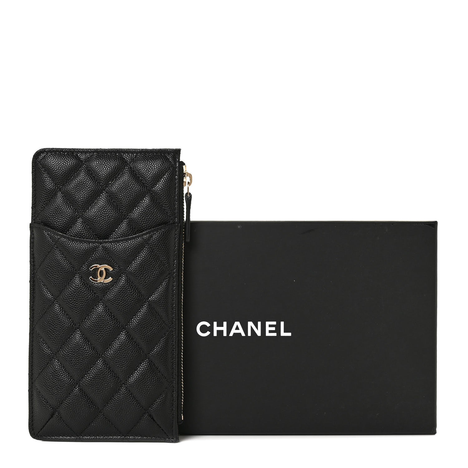 Chanel Caviar Quilted Classic iPhone Pouch Black 10 of 10