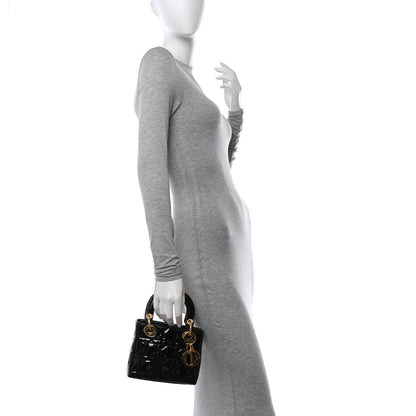 Christian Dior Patent Cannage Mini Lady Dior Black 2 of 13
