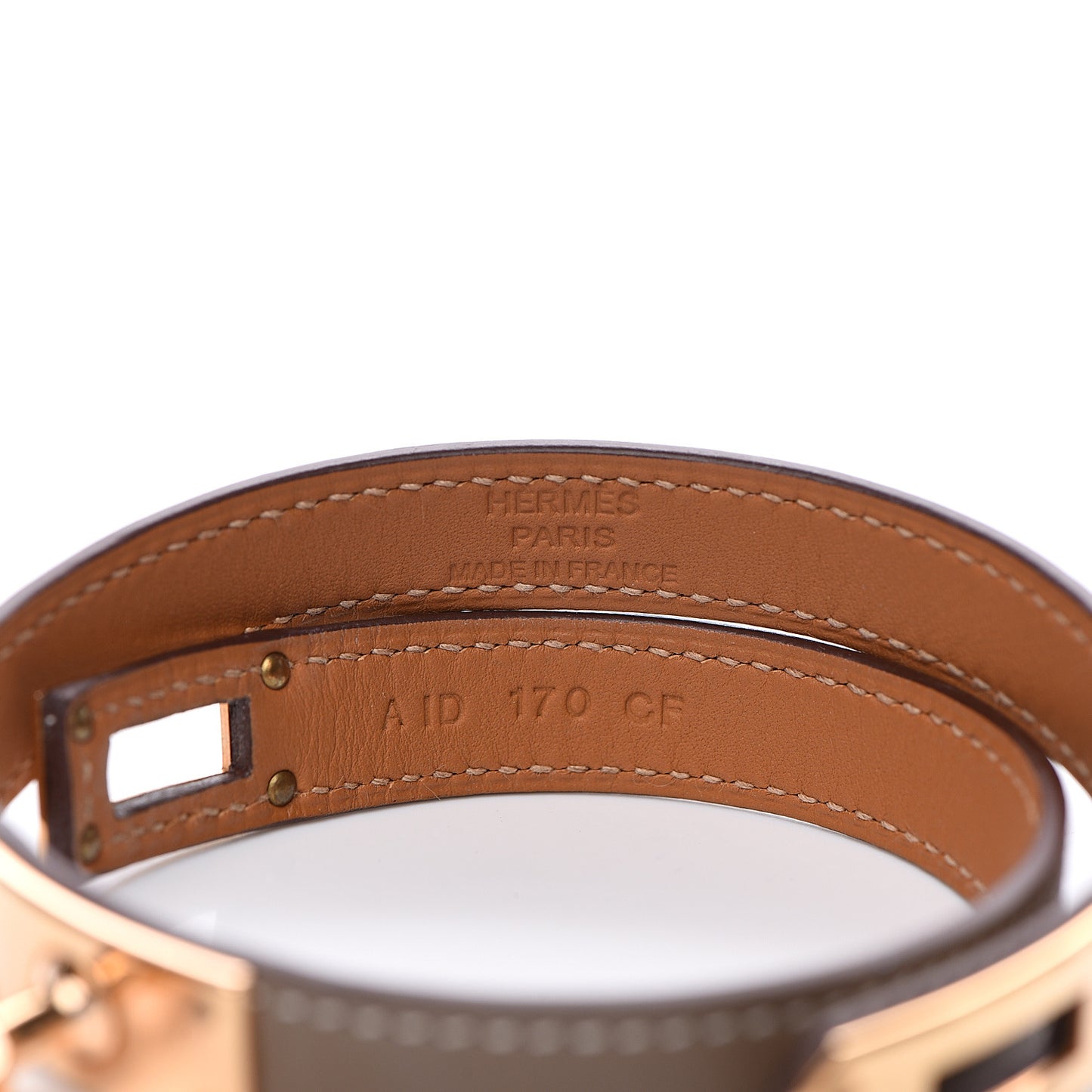 Swift Kelly Double Tour Bracelet S Etoupe