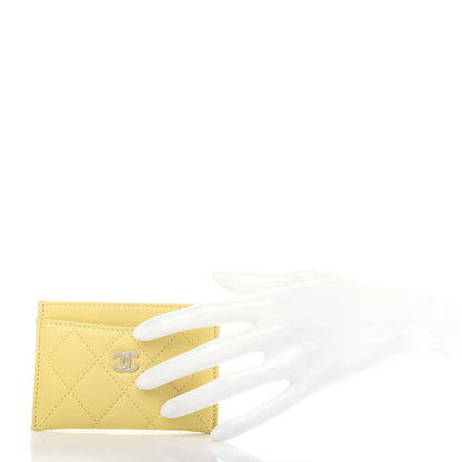 Chanel Caviar Quilted Card Holder Yellow 2 of 8
