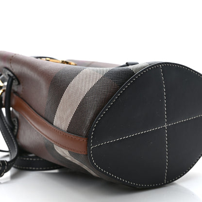 Burberry Giant Check Calfskin TB Mini Bucket Bag Dark Birch 7 of 9