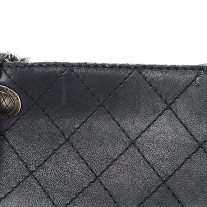 Chanel Calfskin Stitched Shopping Tote Blue 22 of 24