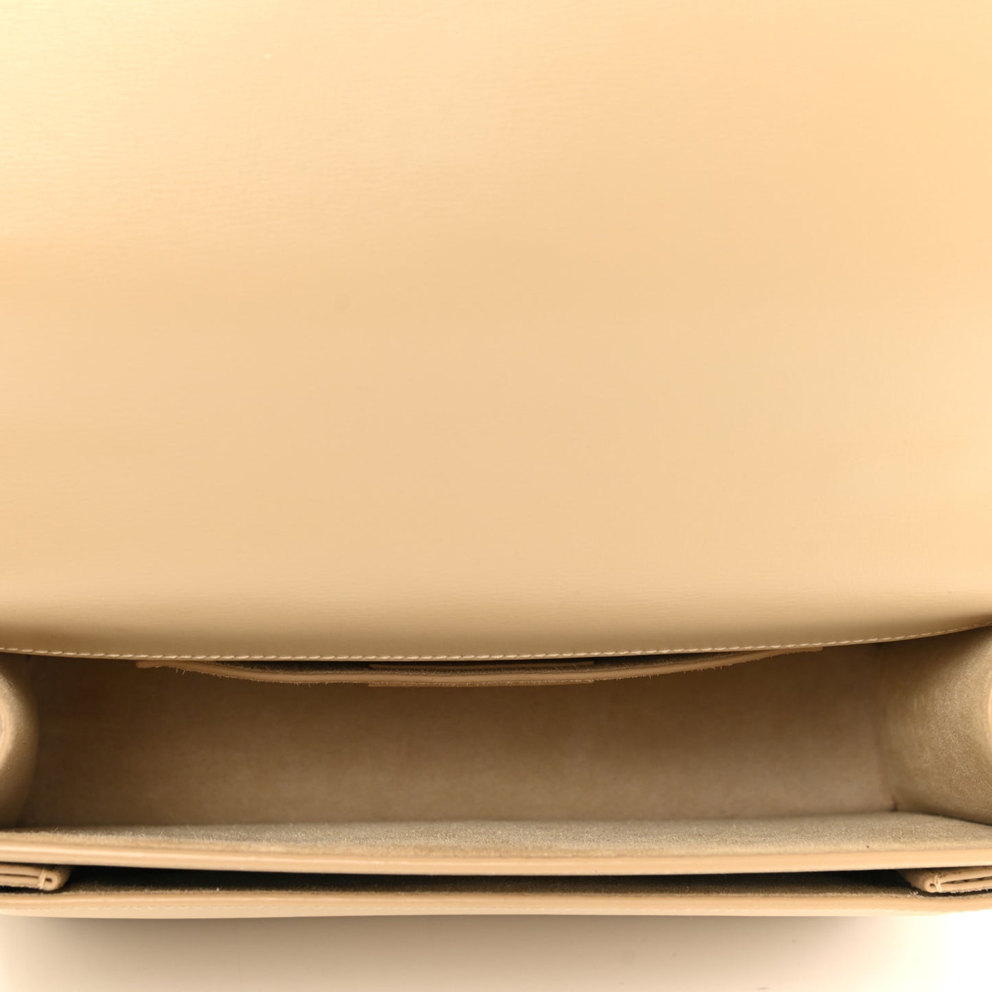 Smooth Calfskin Medium Monogram Sunset Satchel Beige