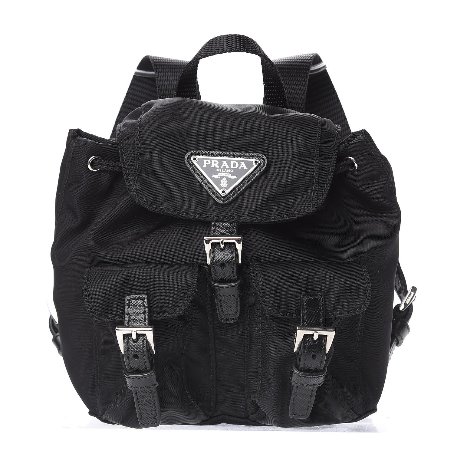 Prada Nylon Vela Mini Crossbody Backpack Black 11 of 12